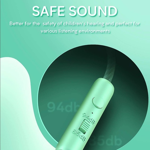 🌸3/30$🌸Retro mint green kids headphones safe - Picture 6 of 7